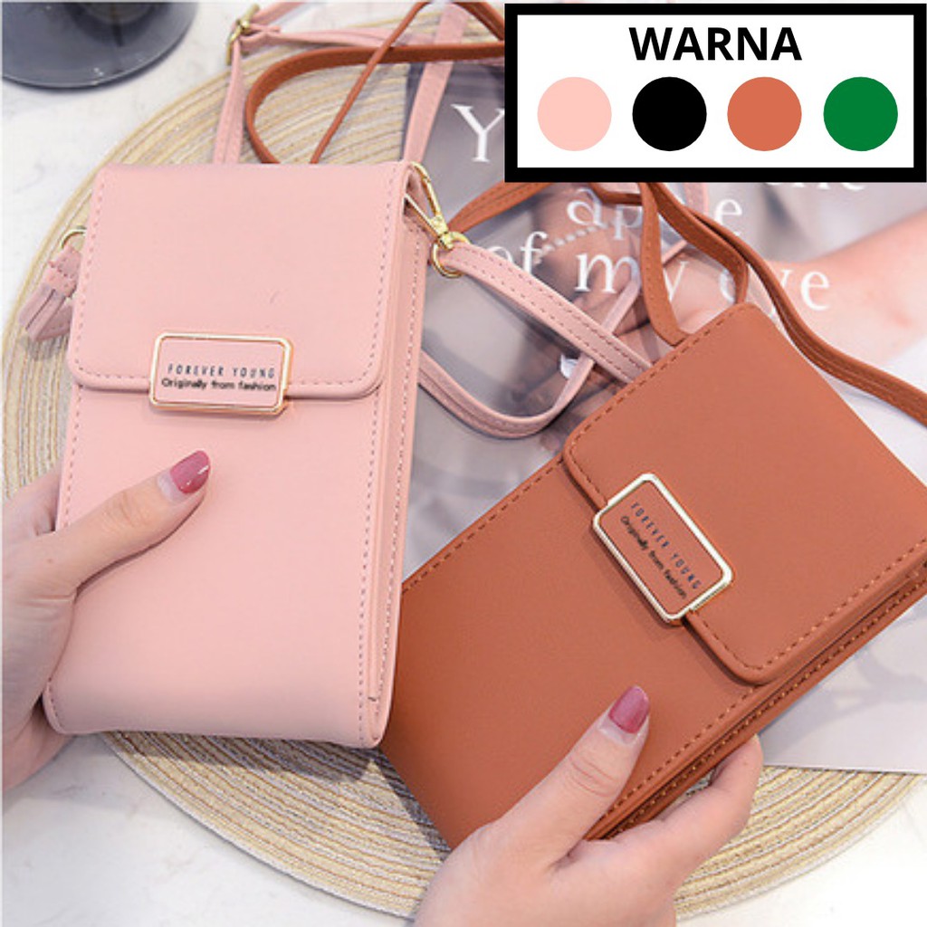 DOMPET HP WANITA TALI SELEMPANG PANJANG KULIT DANISA  PREMIUM MURAH IMPORT KOREA FASHION BATAM ABG