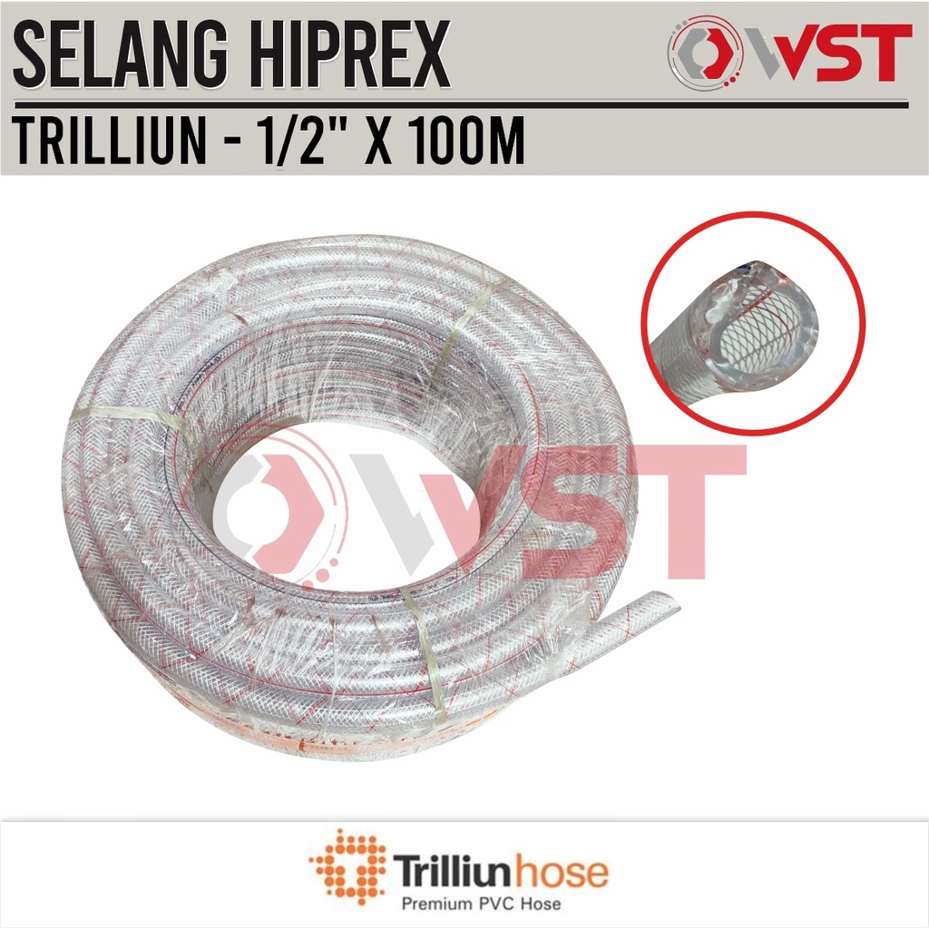 Trilliun Selang Air Hiprex 1/2 x 100meter / Selang Air Benang 1/2inch