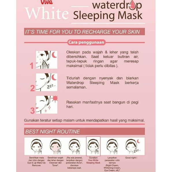 VIVA White Waterdrop Sleeping Mask 80gr