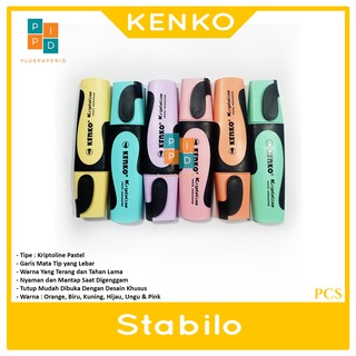 Kenko Highlighter Kriptoline Pastel Warna - Pcs
