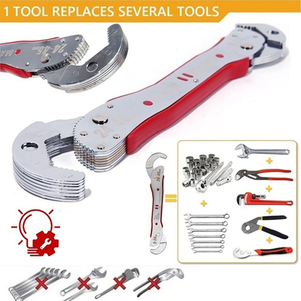 QUINTON Adjustable Magic Wrench Quick Hand Tools Spanner Universal Craftsman Multi-Function Open Type Install Supplies Repair Tools Grip Pliers