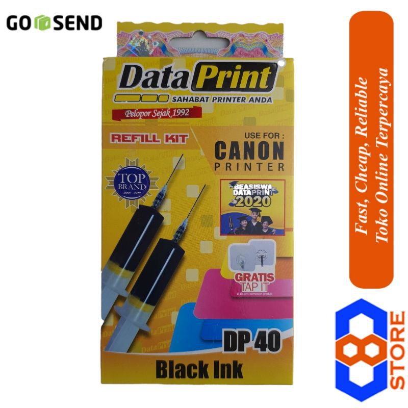 DATAPRINT DP40 DP 40 TINTA REFILL SUNTIK PRINTER CANON BLACK ORIGINAL