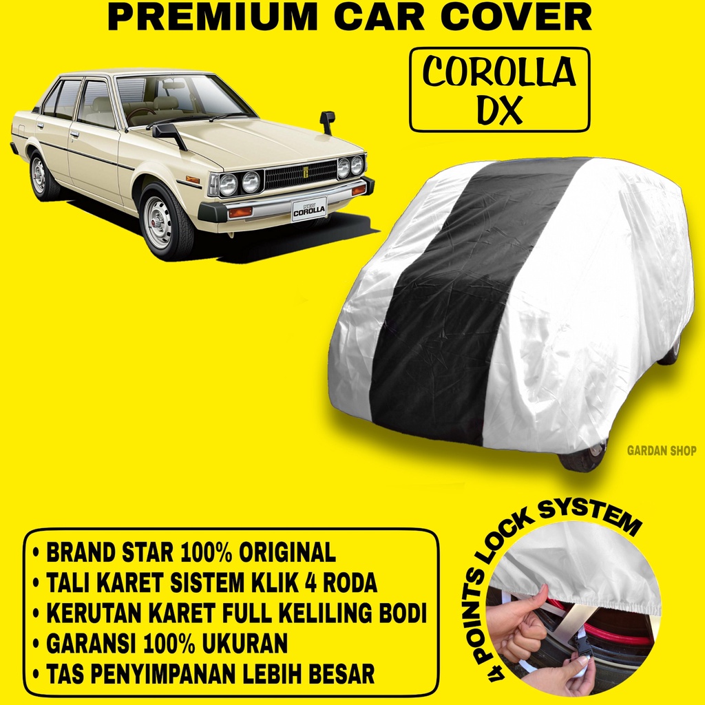 Body Cover COROLLA DX SILVER HITAM Penutup Bodi Mobil Corolla Dx Waterproof PREMIUM