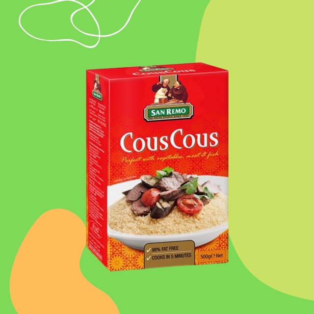 

San Remo Cous Cous 500gr Pasta berbentuk butiran kecil seperti nasi