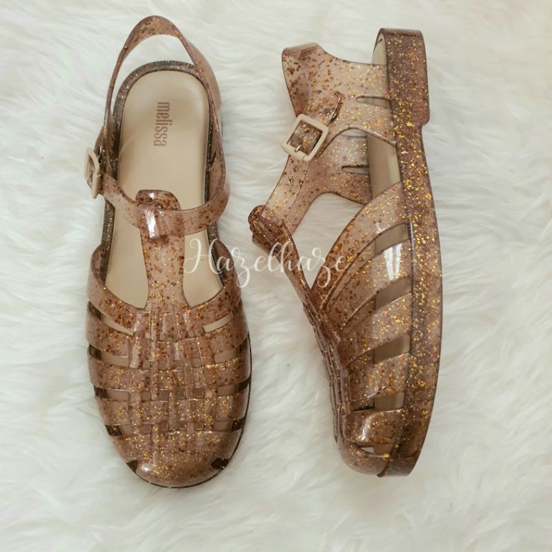 (PRELOVED) Melissa Possession Gold Glitter shoes ORIGINAL