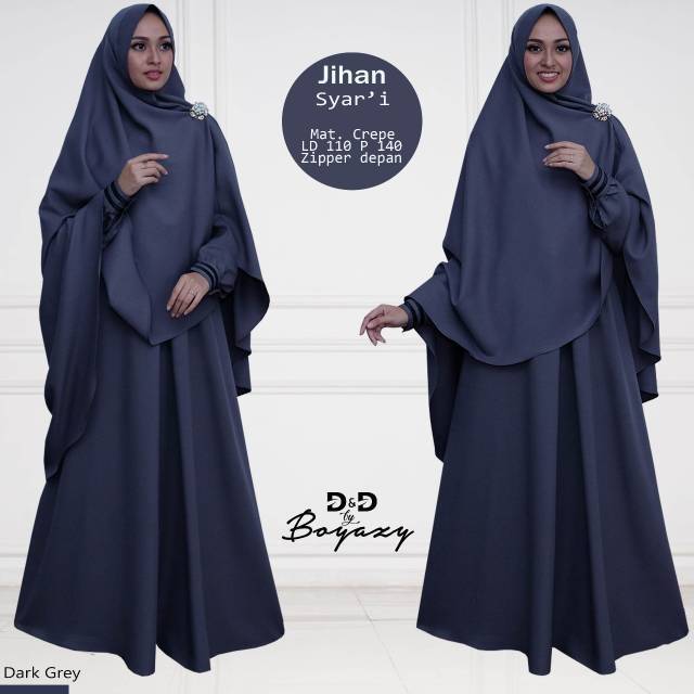 PROMO TERBARU Baju Muslim | Gamis JIHAN syari | ORI boyazy