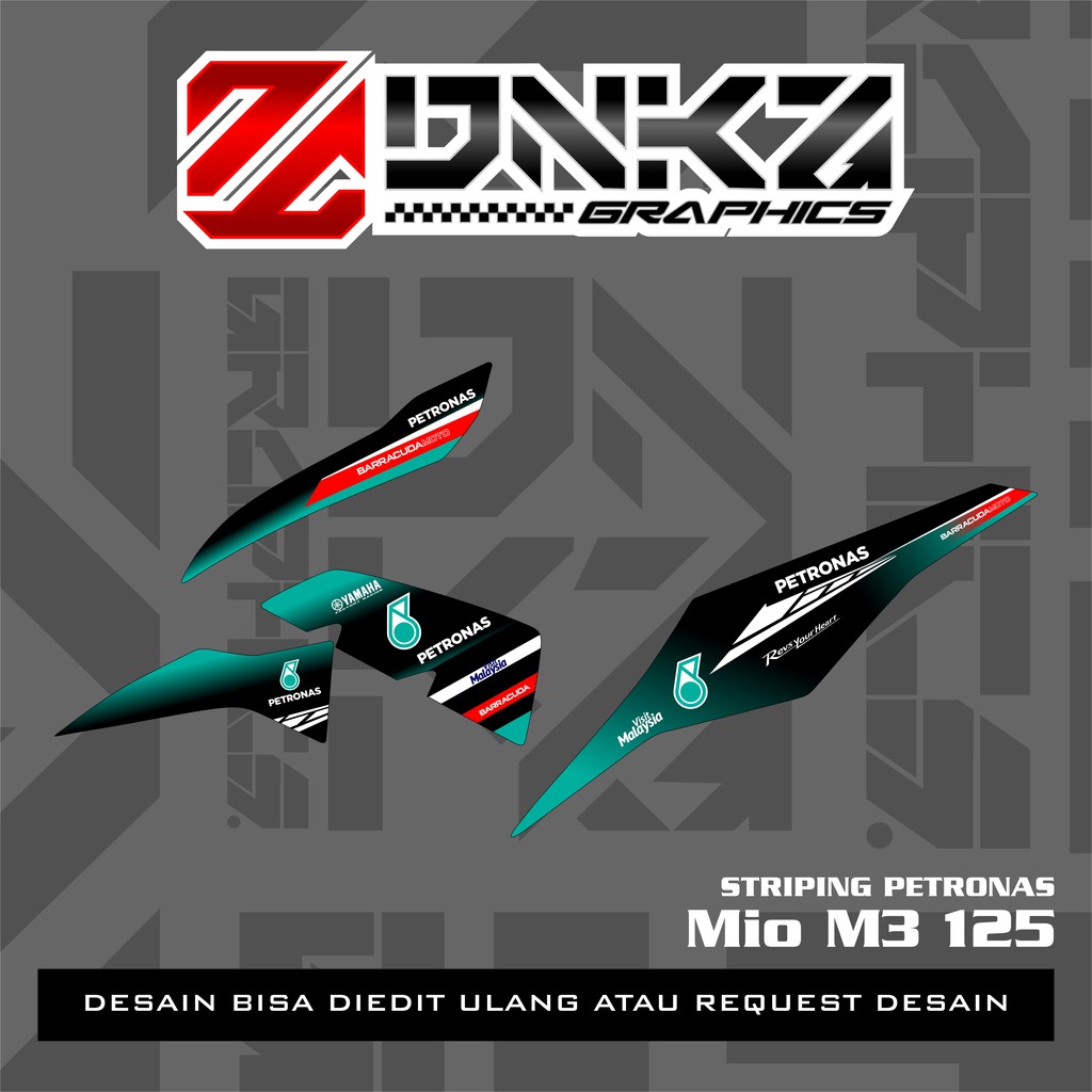 Stiker Mio M3 125 Decal Striping Mio M3 Mio Z Premium Petronas