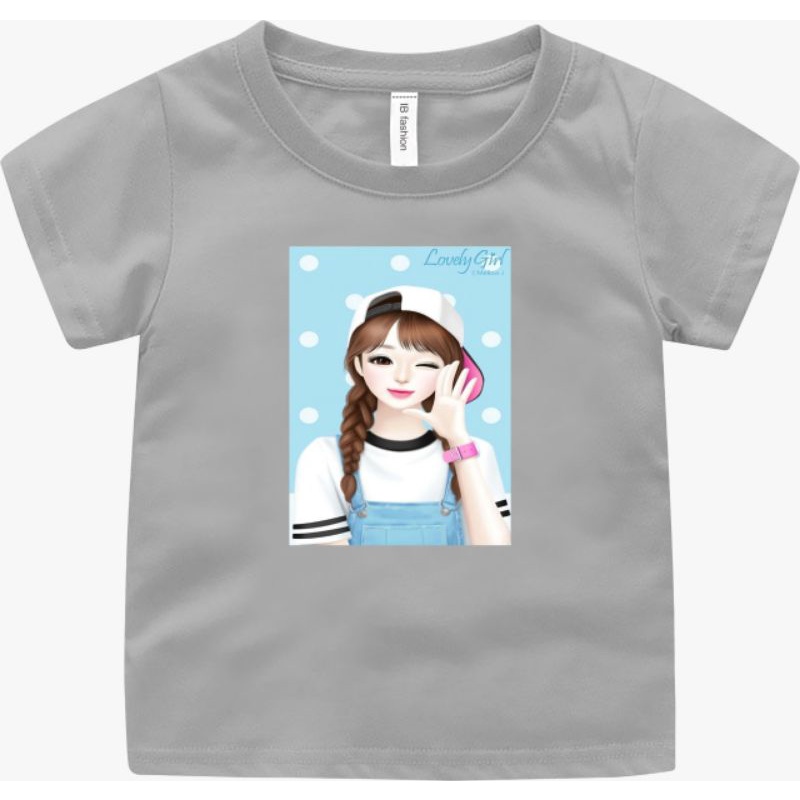 Kaos Anak Cewek Unisex Atasan Anak Perempuan Gambar Cewek Cute Baju Anak Murah