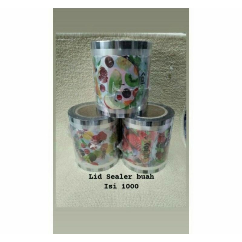 Lid sealer cup motif buah