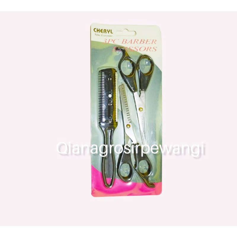 Gunting Sasak/Gunting Rambut Set 3 in 1