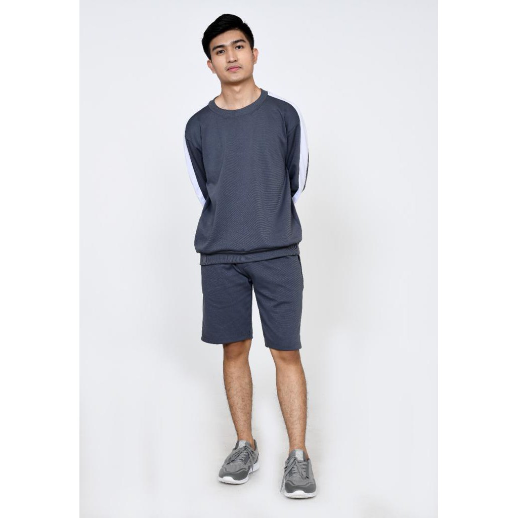 BISA COD / ALIPIO FASHION - SETELAN PARAGON PENDEK / fashion pria / atasan / celana pendek pria / terbaru