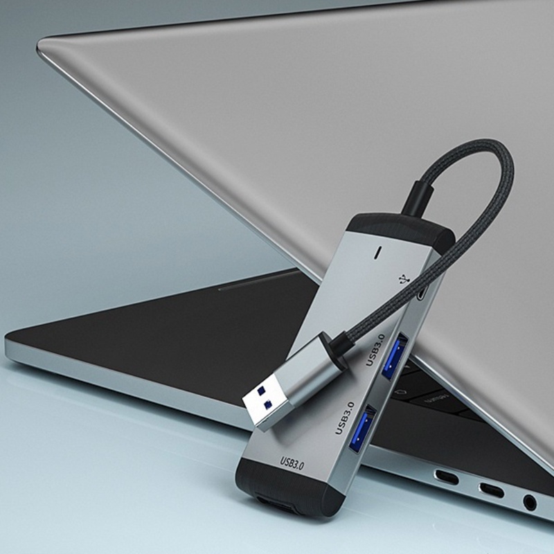 Zzz Hub Splitter USB 3.0 Tipe-C 5Gbps Multifungsi Untuk Laptop