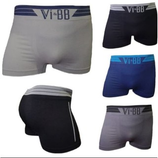  Celana  Dalam  Pria Boxer Vi BB ViBB Seamless Rajut  3 Pcs 