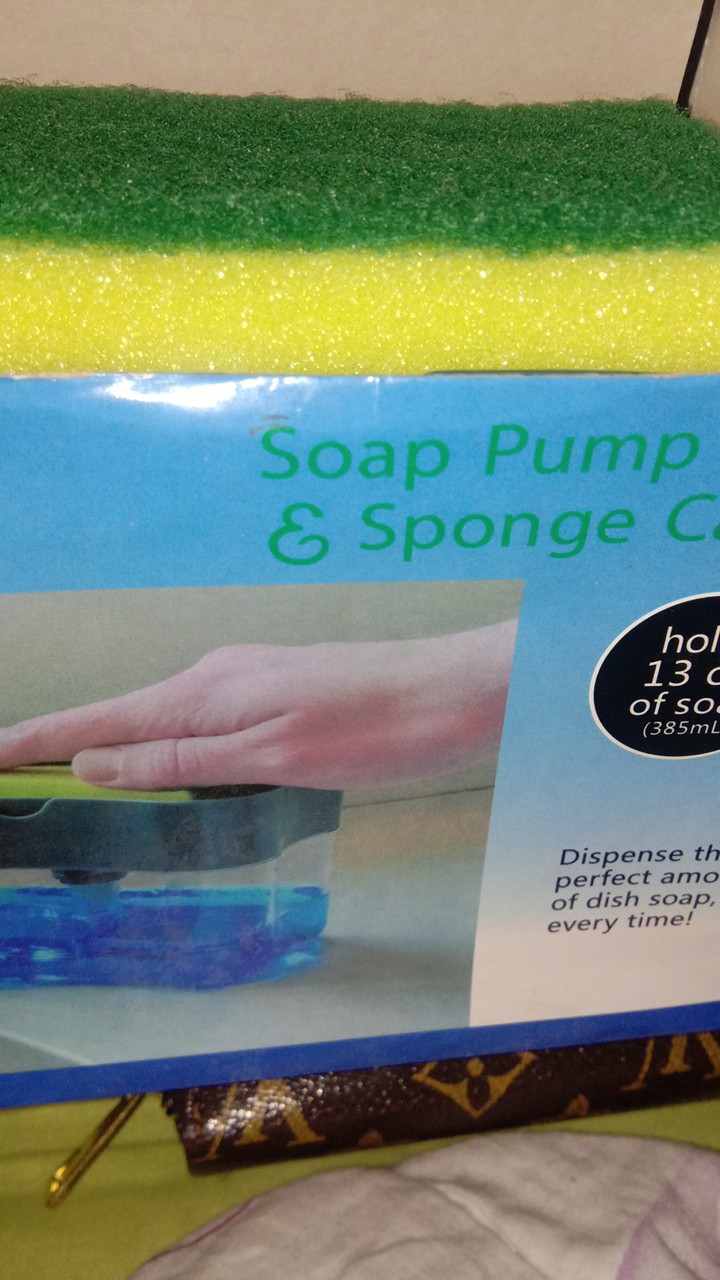 Dispenser Sabun Cuci Piring Sponge Busa Tempat Sabun Cair Spons Cuci Piring 2 In 1free Spons