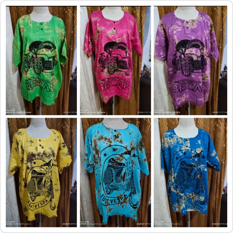 BAJU BERCAK BARONG BALI MOTIF VESPA/BAJU KHAS BALI/BAJU BARONG BALI