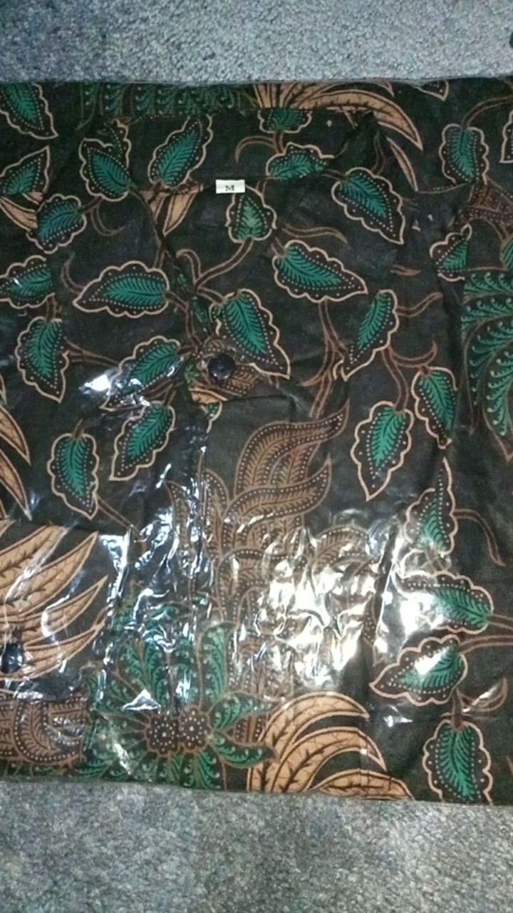 Kemeja Batik Pria Lengan Panjang Size M L Xl Xxl Bswart Batik Hrb026 Kenango Panjang Padi