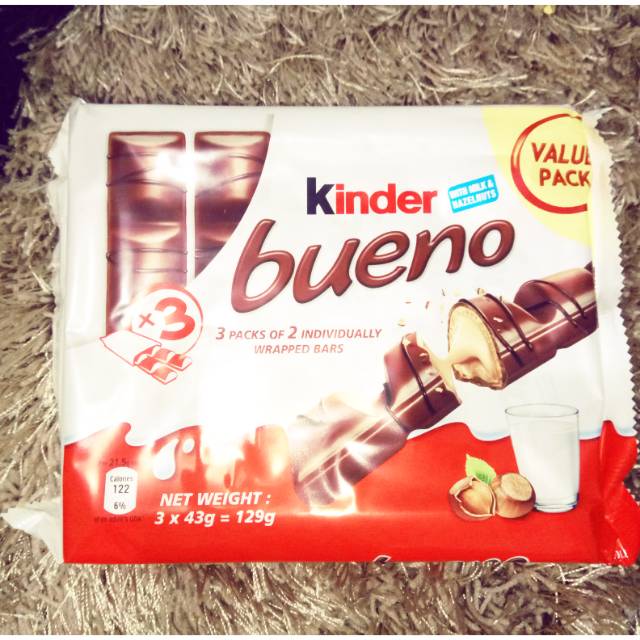 Kinder bueno Malaysia isi 3 pack