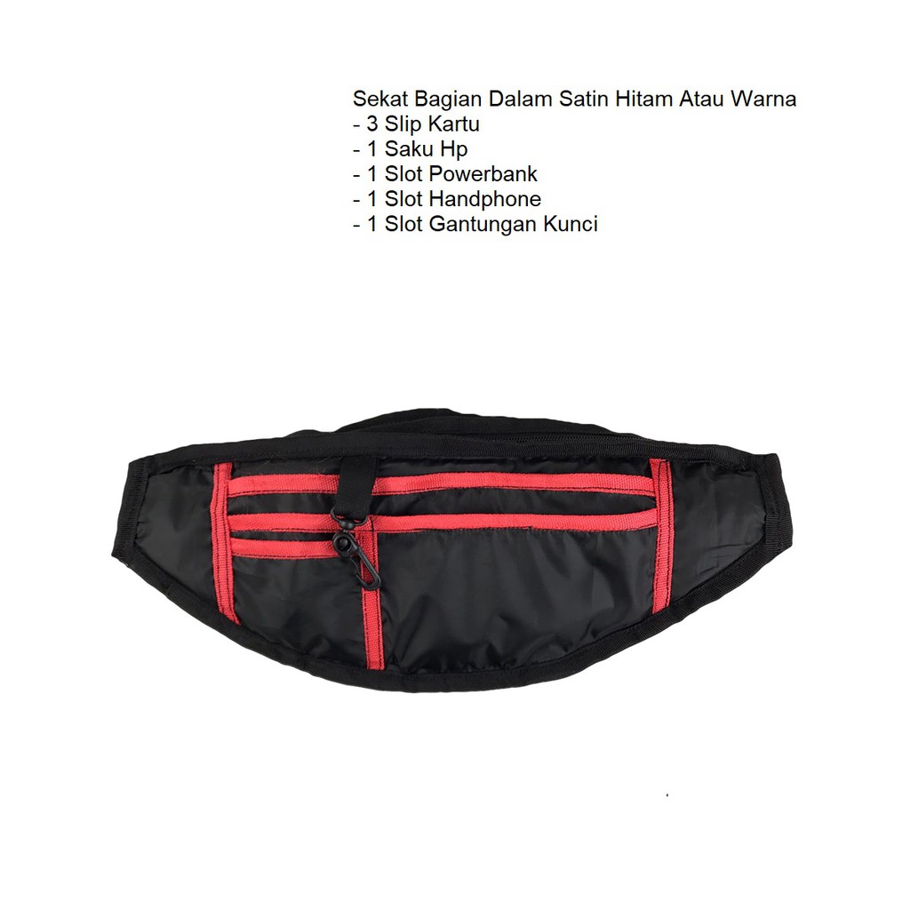 Tas Selempang Waistbag USB Waterproof Pria Wanita
