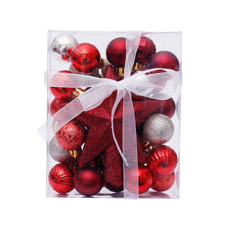 30pcs / Set Ornamen Bola Gantung Untuk Dekorasi Pohon Natal