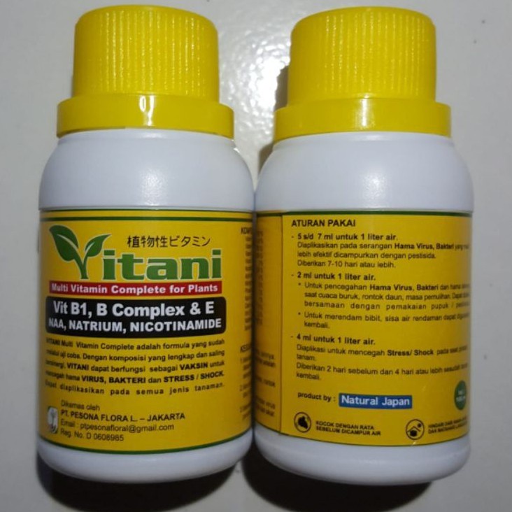 Pupuk Vitani 100ML Multivitamin B1, B Complex dan E Untuk Tanaman