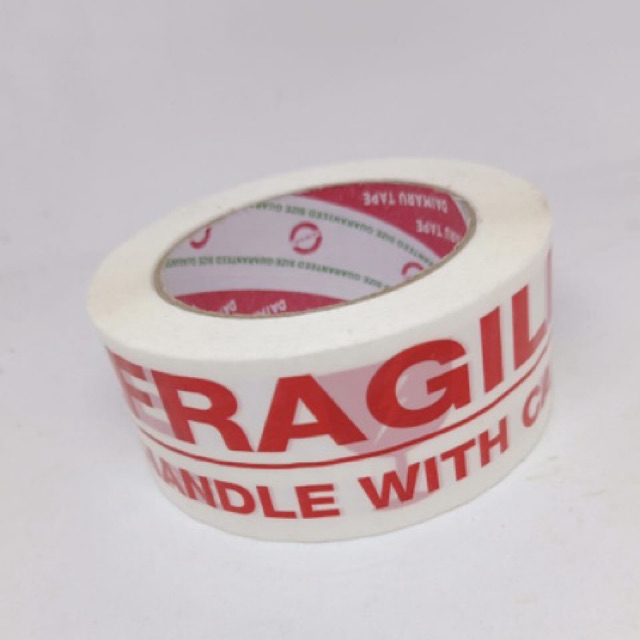 

Lakban FRAGILE - 1 roll (Merah / Putih MIX)