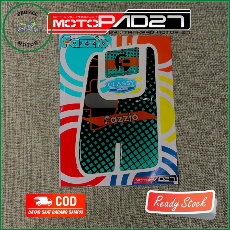 Promo.. Stiker Fazzio stiker sticker resin tutup laci dashboard yamaha FAZZIO 125 MOTOPAD27 anti luntur