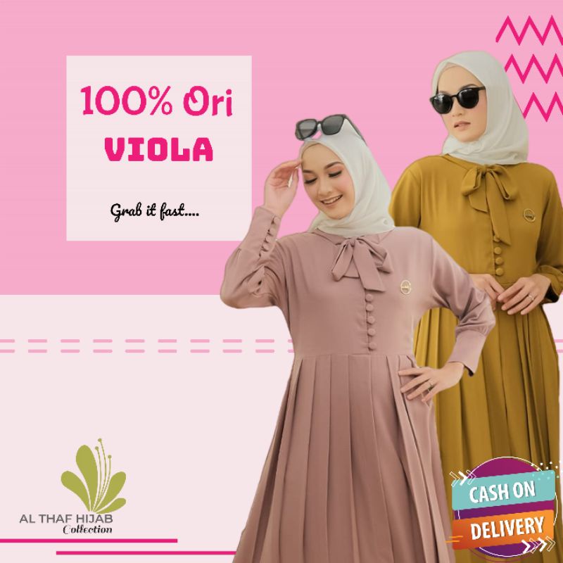 HASEENA DRESS GAMIS WANITA TERBARU DRESS ORI BY VIOLA HIJAB TERLARIS TERVIRAL BESTSELLER