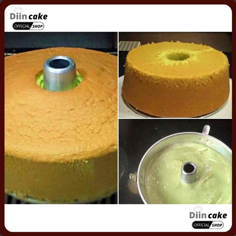Loyang Bolu chiffon Sponge Cake 22 cm Press Bongkar Pasang Tebal Tanpa Sambungan Bonus Pemisah Telur