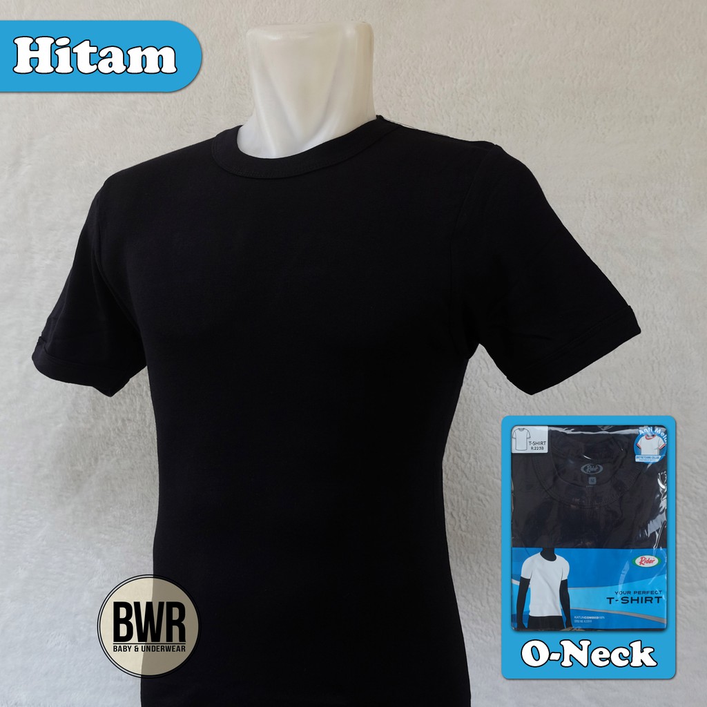 OBLONG RIDER  O Neck HITAM kaos  Dalam Oblong Pria T Shirt 