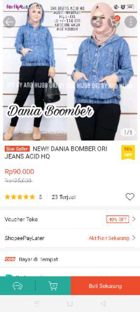 New!! Dania Bomber Ori Jeans Acid Hq