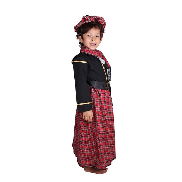 Scotland traditional clothes kostum tradisional skotlandia tartan boy