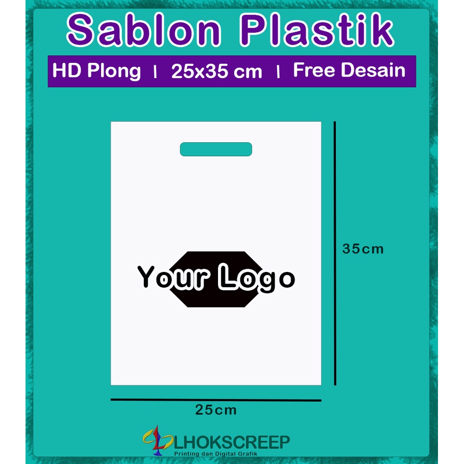 

Sablon Plastik Plong 25X35 sablon plastik Olshop Shopping bag sablon tas plastik packaging