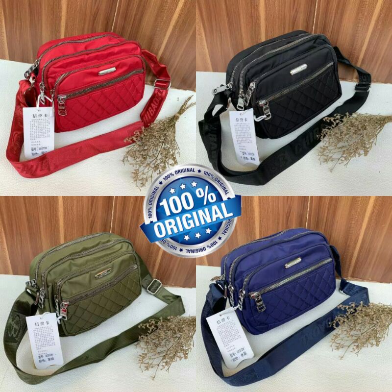 Original Tas Selempang CHIBAO BORDIR Wanita Import KOREA Tebal Anti Air Kualitas Super Terbaru