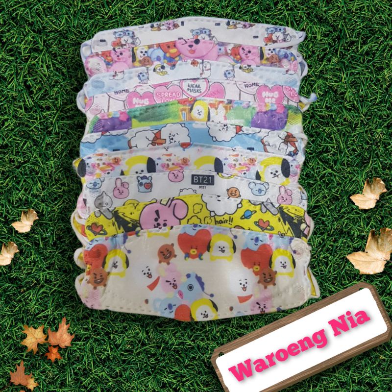 Masker Anak BT21 BTS KF94 / Children Mask EVO 4 Ply / Masker Korea
