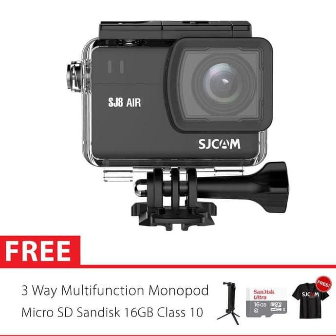 SJCAM SJ8 AIR Touchscreen Action Kamera 3 Way Basic 16GB