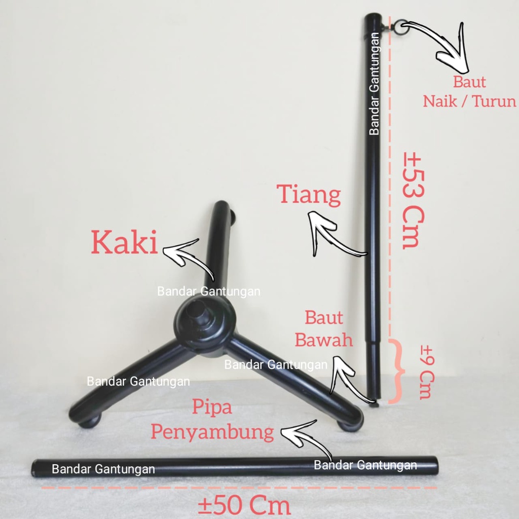 Kaki Besi Tiang Manekin Penyangga Manekin Dudukan Manekin Stand Besi Manekin - BH