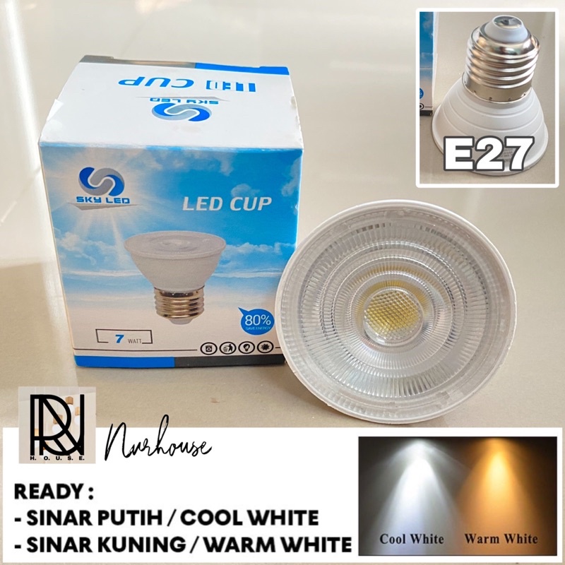 Lampu Sorot Spot Led E27 / MR 16 220V Isi Ulang Lampu Sorot Track