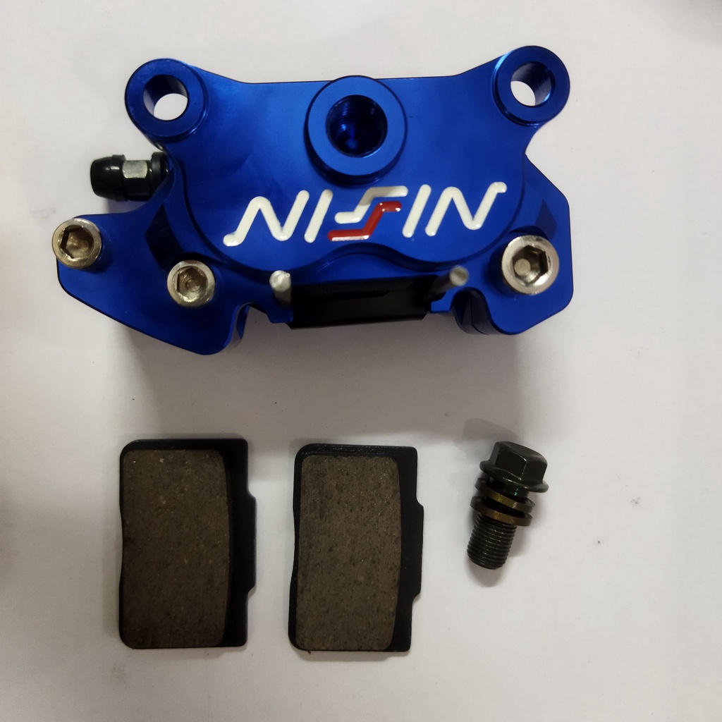 Caliper 4 PISTON MINI +double kampas kaliper rem cnc kepala babi rem motor