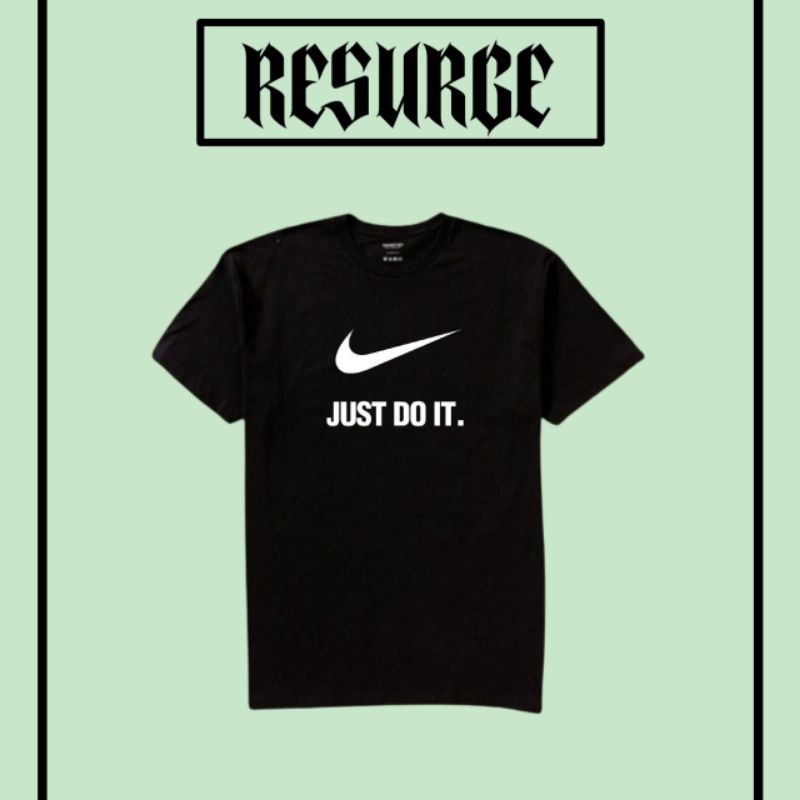 ‌Kaos Distro SPORT NIKE JUST DO IT Baju Logo hitam/black/Dewasa Pria Wanita tee Tshirt man women ove