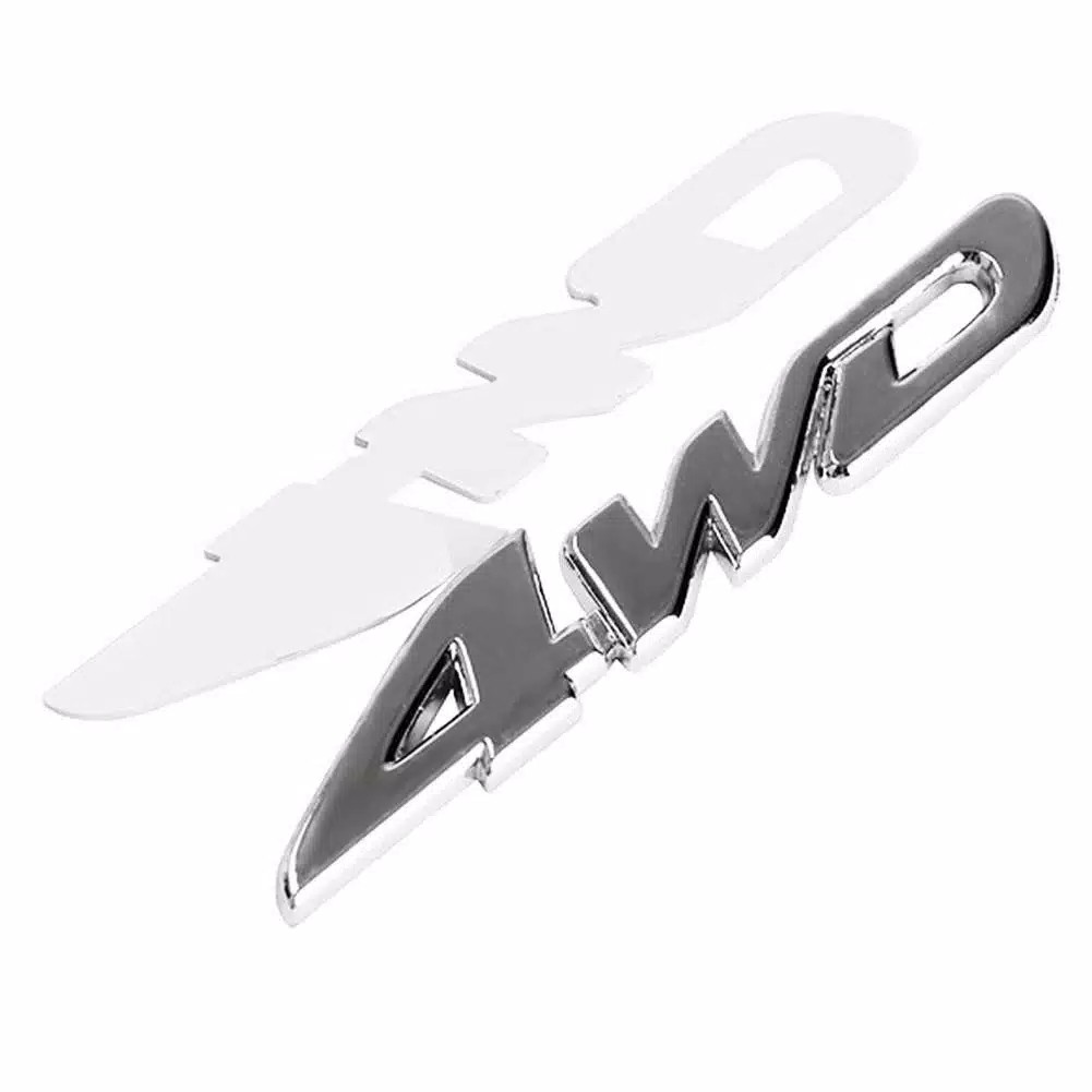 Sticker / Stiker / Emblem 3D 4WD Bahan Logam