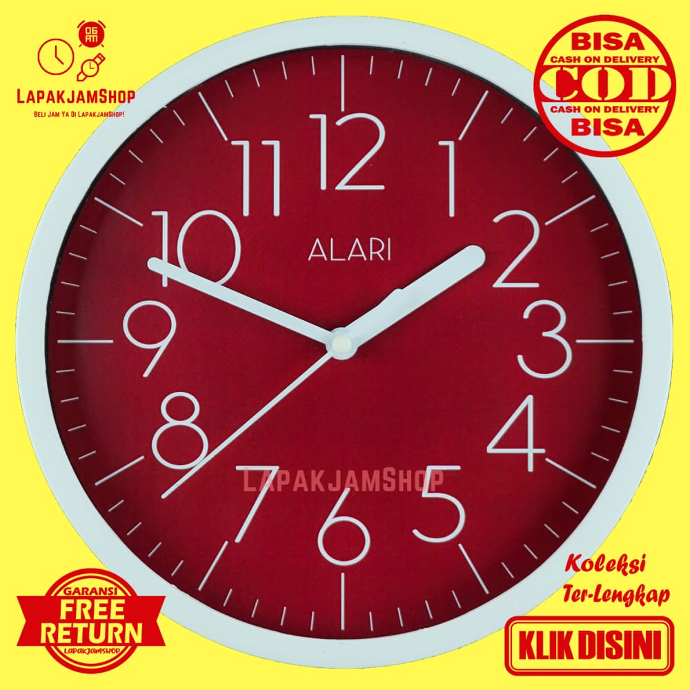 Jam Dinding Minimalis Modern Alari AL1189 Hiasan Dinding rumah