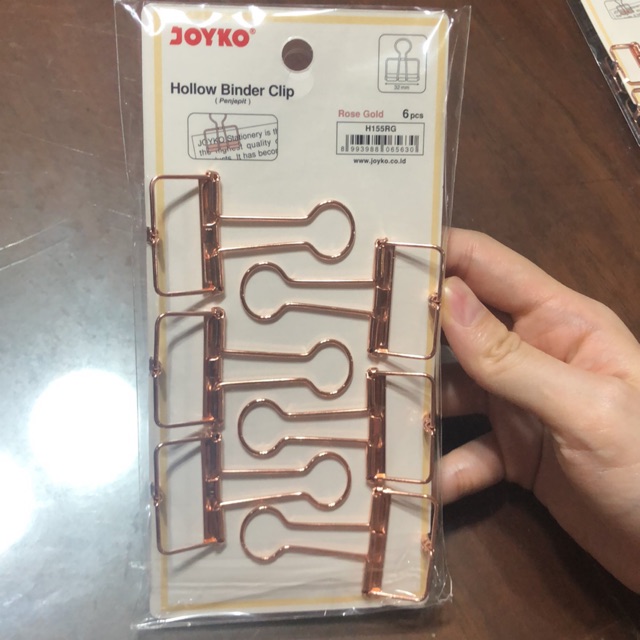 

H155RG Hollow Binder Clip Penjepit Kertas Rose Gold Joyko