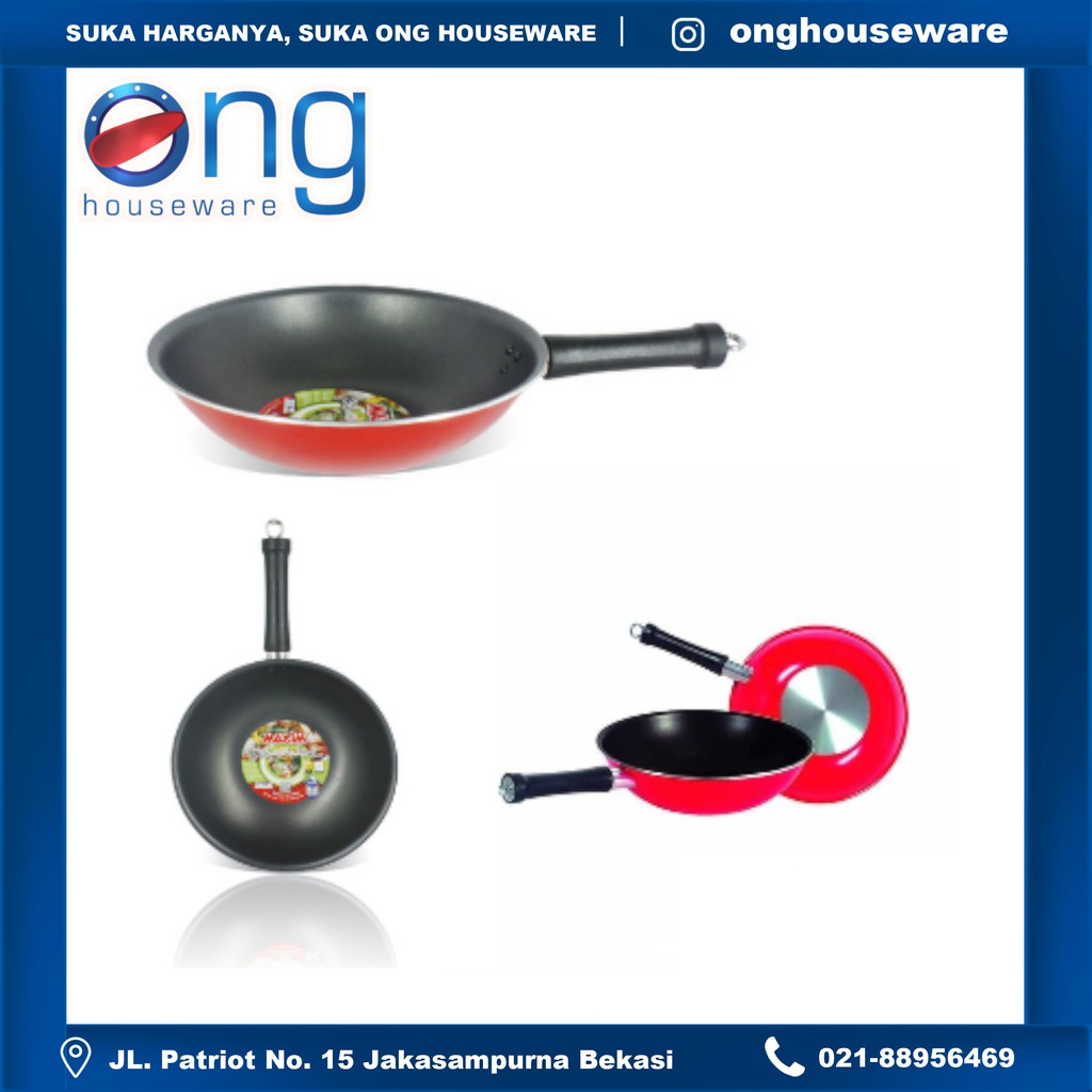 Wajan Penggorengan Frypan Teflon 26cm Maxim Herowok Hero26wok Hero 26 Wok