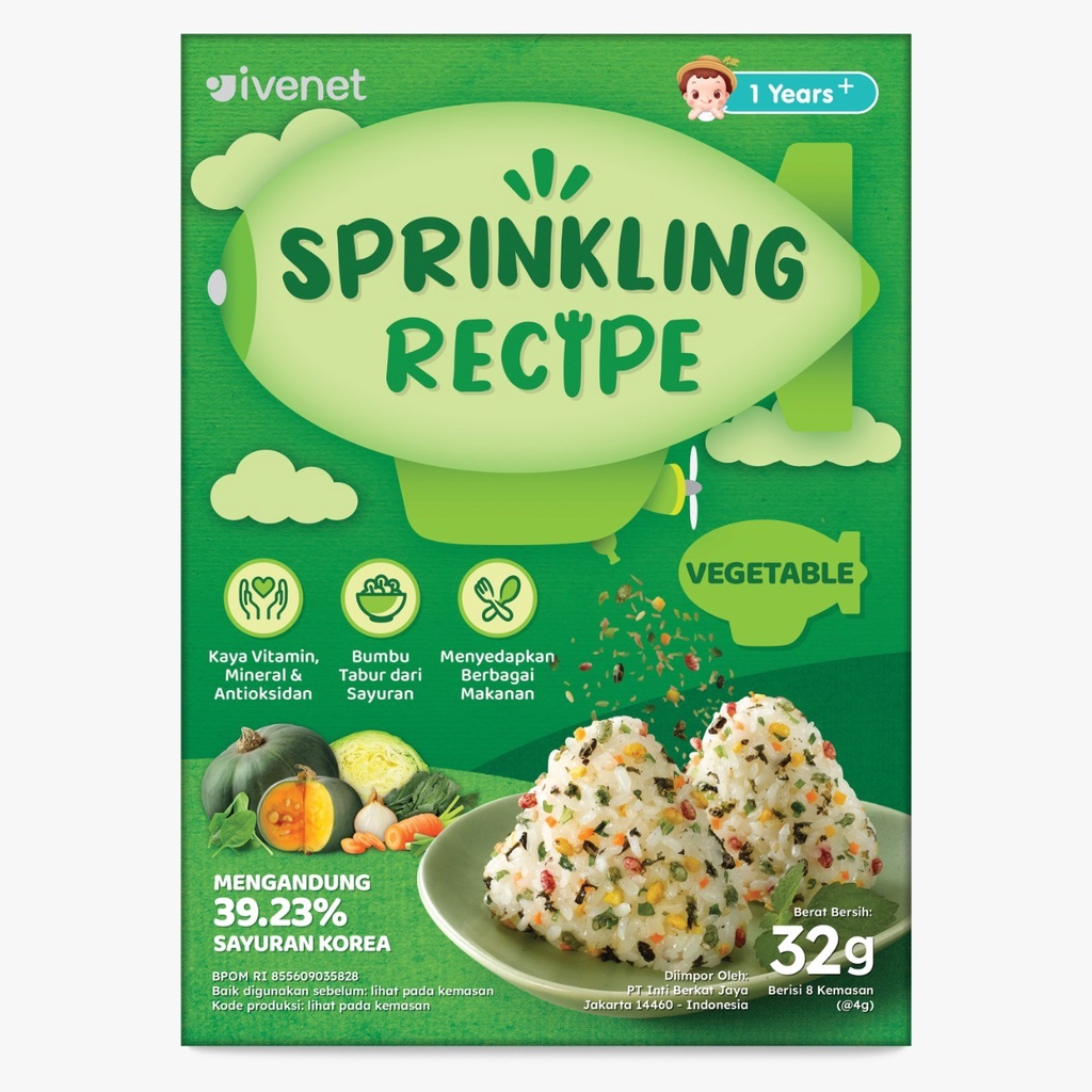 Ivenet Sprinkling Recipe Vegetable Taburan Sayuran Kering Rasa Sayuran 32g