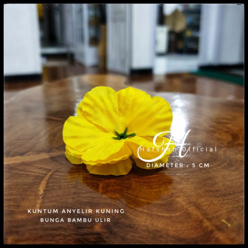 15 Pcs Kuntum Bunga Anyelir Kuning/Bunga Bambu Ulir