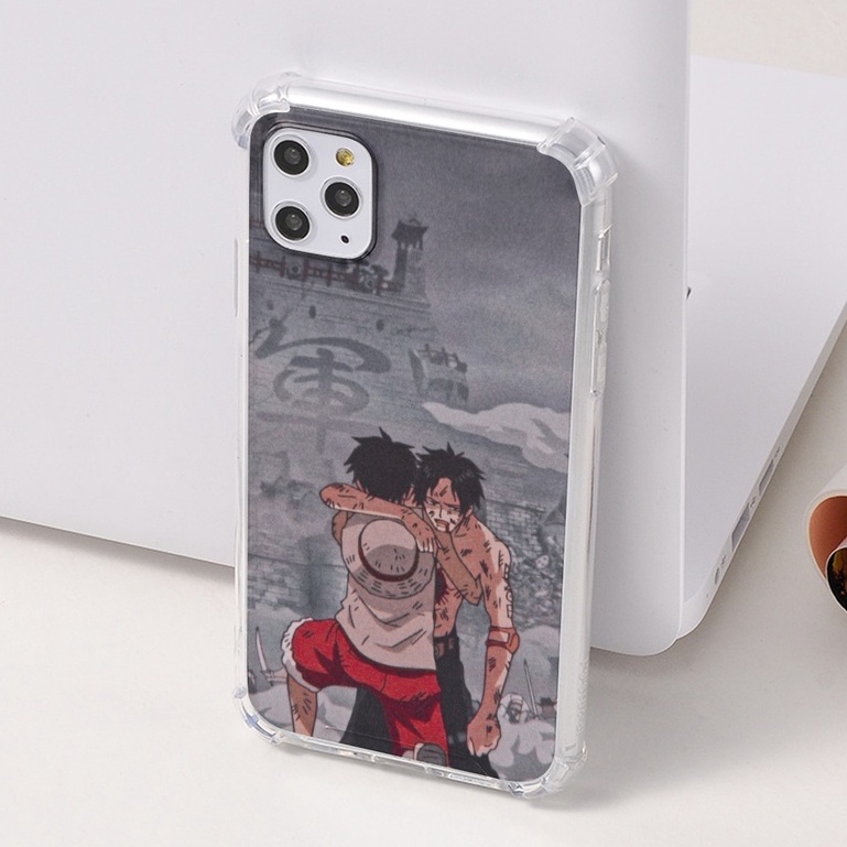 CASING ANTICRACK IOHONE OPPO VIVO SAMSUNG DLL ONE PIECE LUFFY