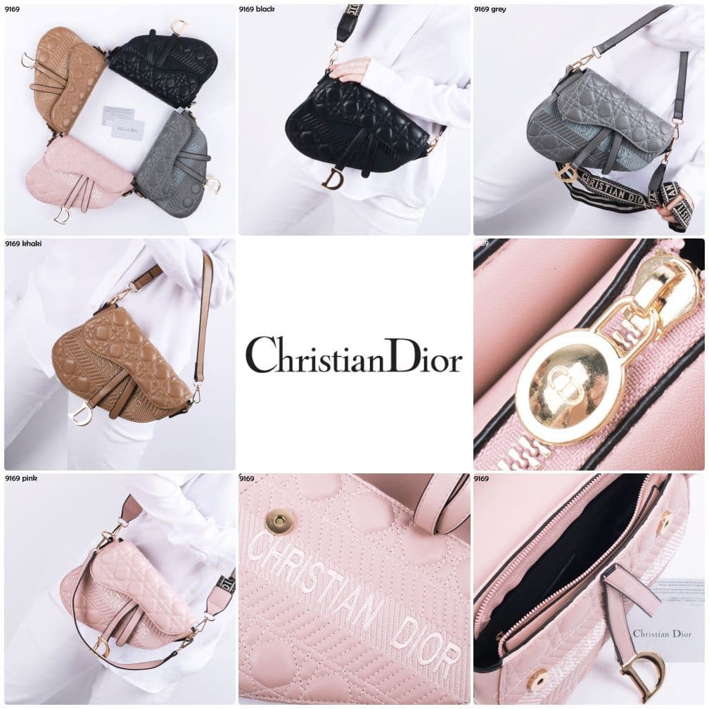 COD ❤️ Tas Wanita Christian Dior Saddlebag Premium Import Calfskin Full Emboss Selempang dada