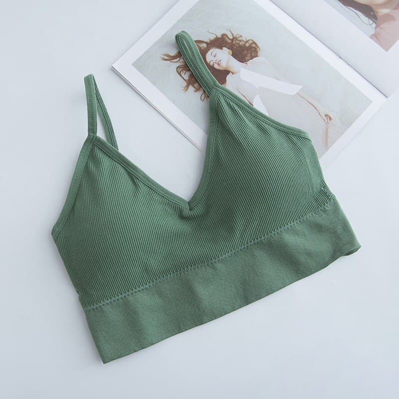 LOVE FASHIONBra Wanita Model One-Piece Bra Bralette Push Up dengan Bahan Tipis dan Bergaya Sexy Kore BRA15