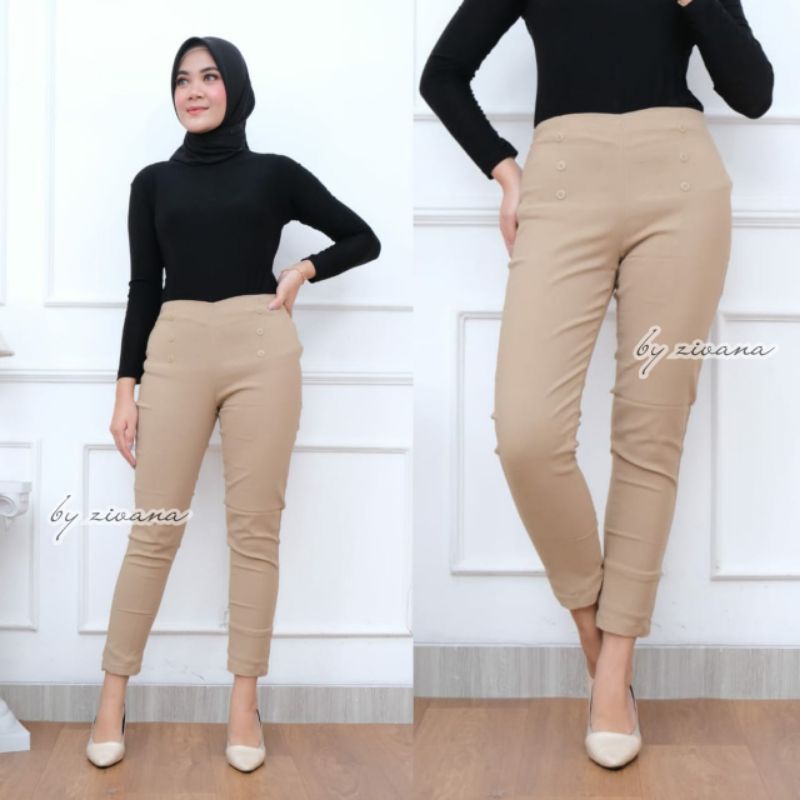 CELANA WANITA 7/9 KATUN KOMBAD / Celana Tebal / Celana Stretch