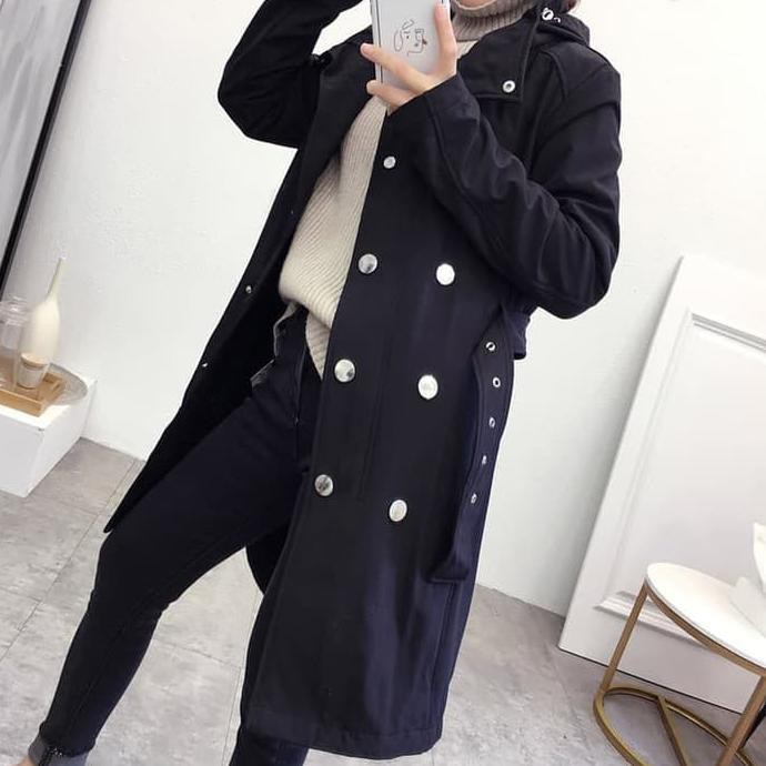 Jaket Coat Mantel Wanita Model Korea Baju Hangat Deevagrosir.Olshop